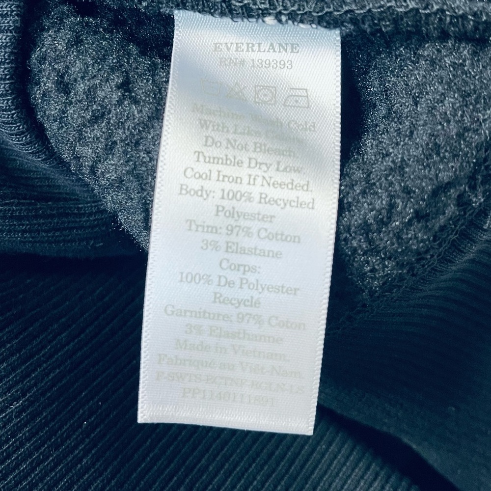 Evelane The ReNew Fleece Raglan Sweatshirt Dark Navy Size XSmall - Picture 7 of 9